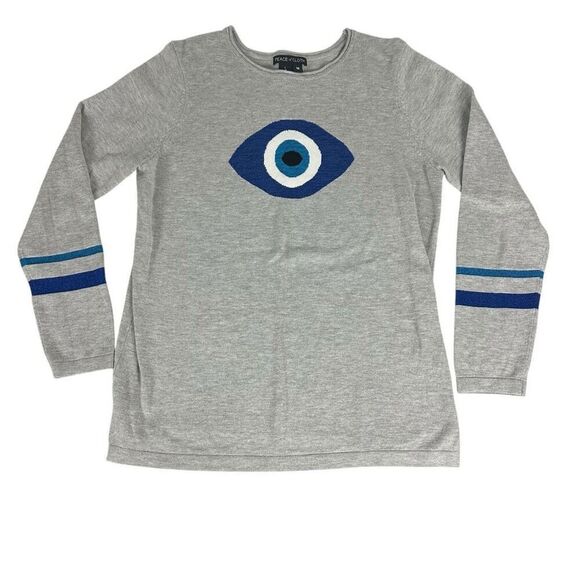 Peace of Cloth Evil Eye Medium Crew Neck Sweatshirt - Picture 1 of 7
